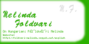 melinda foldvari business card